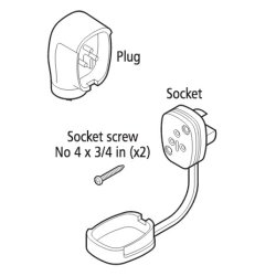 Raymarine 3polet stik/sokkel